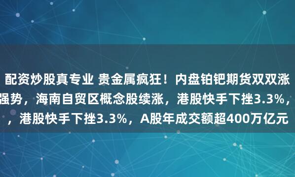 配资炒股真专业 贵金属疯狂！内盘铂钯期货双双涨停，AH股高开，有色强势，海南自贸区概念股续涨，港股快手下挫3.3%，A股年成交额超400万亿元